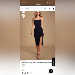 Lulus - Everything to Me Black Sleeveless Bodycon Midi Dress - Black - XS